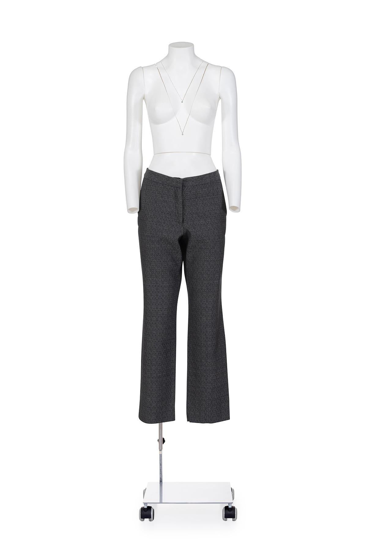 Women's or Men's MAISON MARTIN MARGIELA FW 02 Iconic Jacquard Plastron and Trousers For Sale