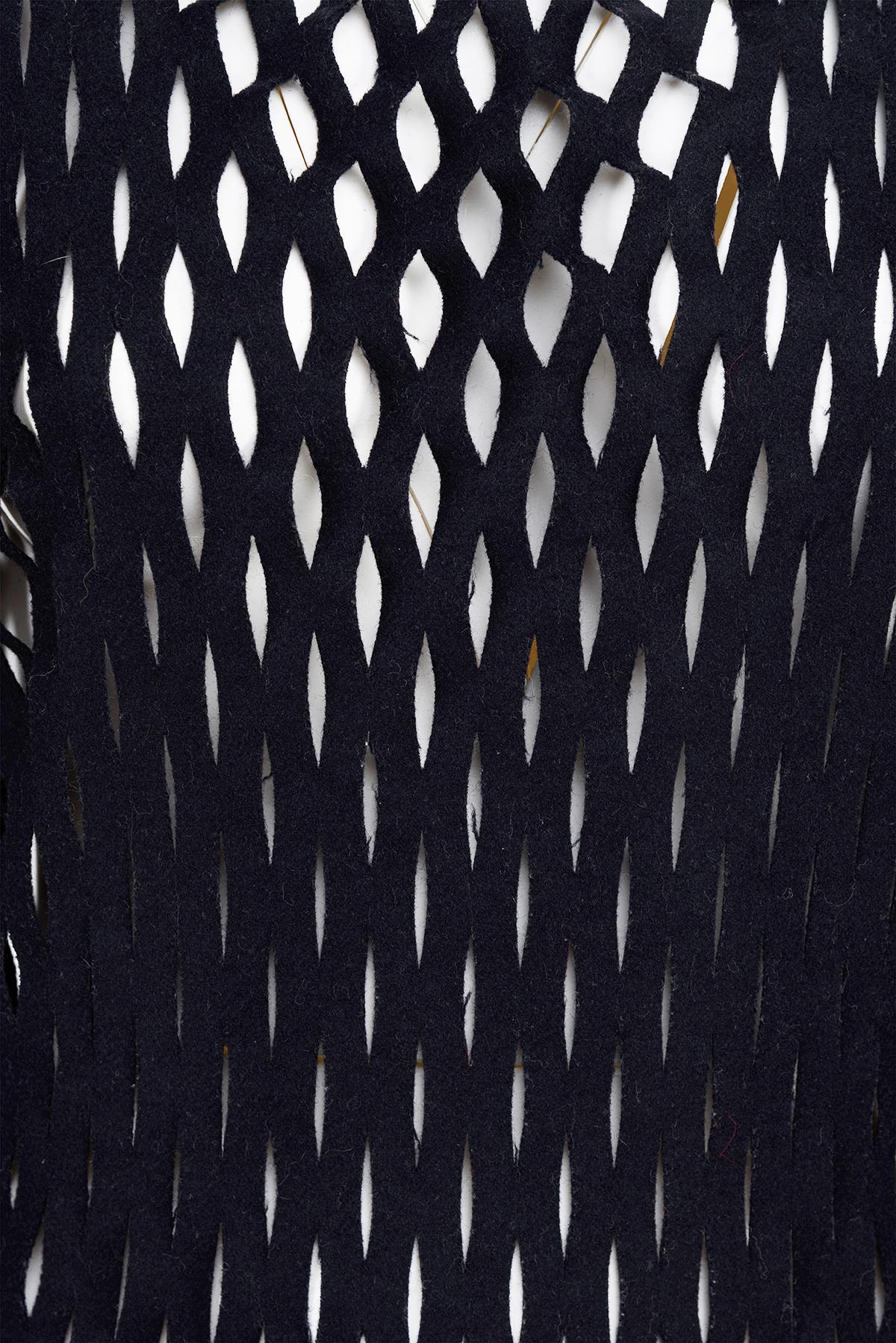 MAISON MARTIN MARGIELA FW 90 Rarissime top à manches longues en feutre fendu en vente 1