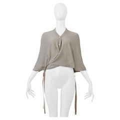Maison Martin Margiela - Capo cardigan grigio con lacci Ss 2000
