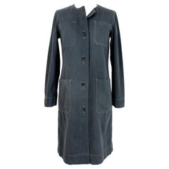 Maison Martin Margiela Graue lange Denim-Jacke