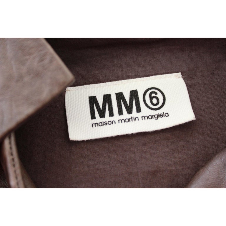 Maison Martin Margiela Gray Leather Biker Jacket 1990s at 1stDibs ...
