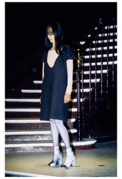 Maison Martin Margiela Gray Wool Dress With Wide Neckline F/W 1996