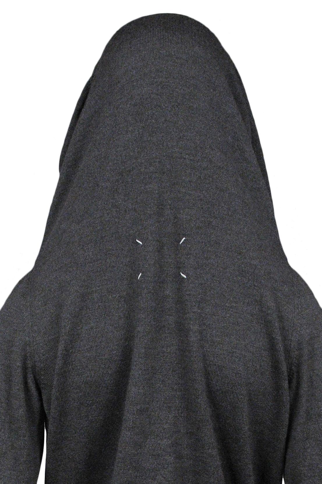 Maison Martin Margiela Strickjacke „Overhead“ aus grauer Wolle, 2005 Damen