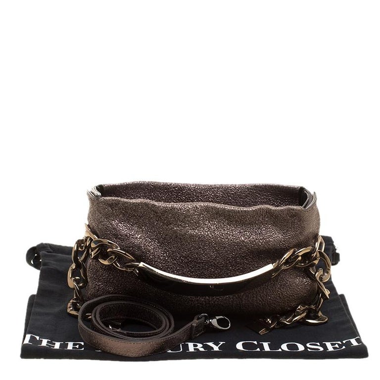 Maison Martin Margiela Gun Metal Textured Leather Shoulder ...
