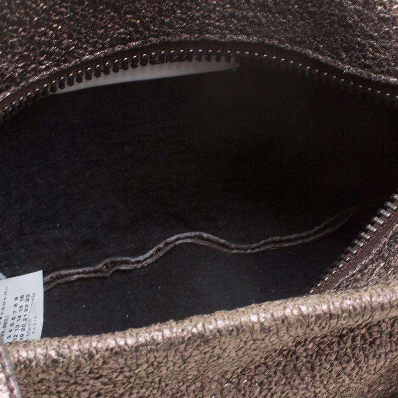 Maison Martin Margiela Gun Metal Textured Leather Shoulder Bag 2