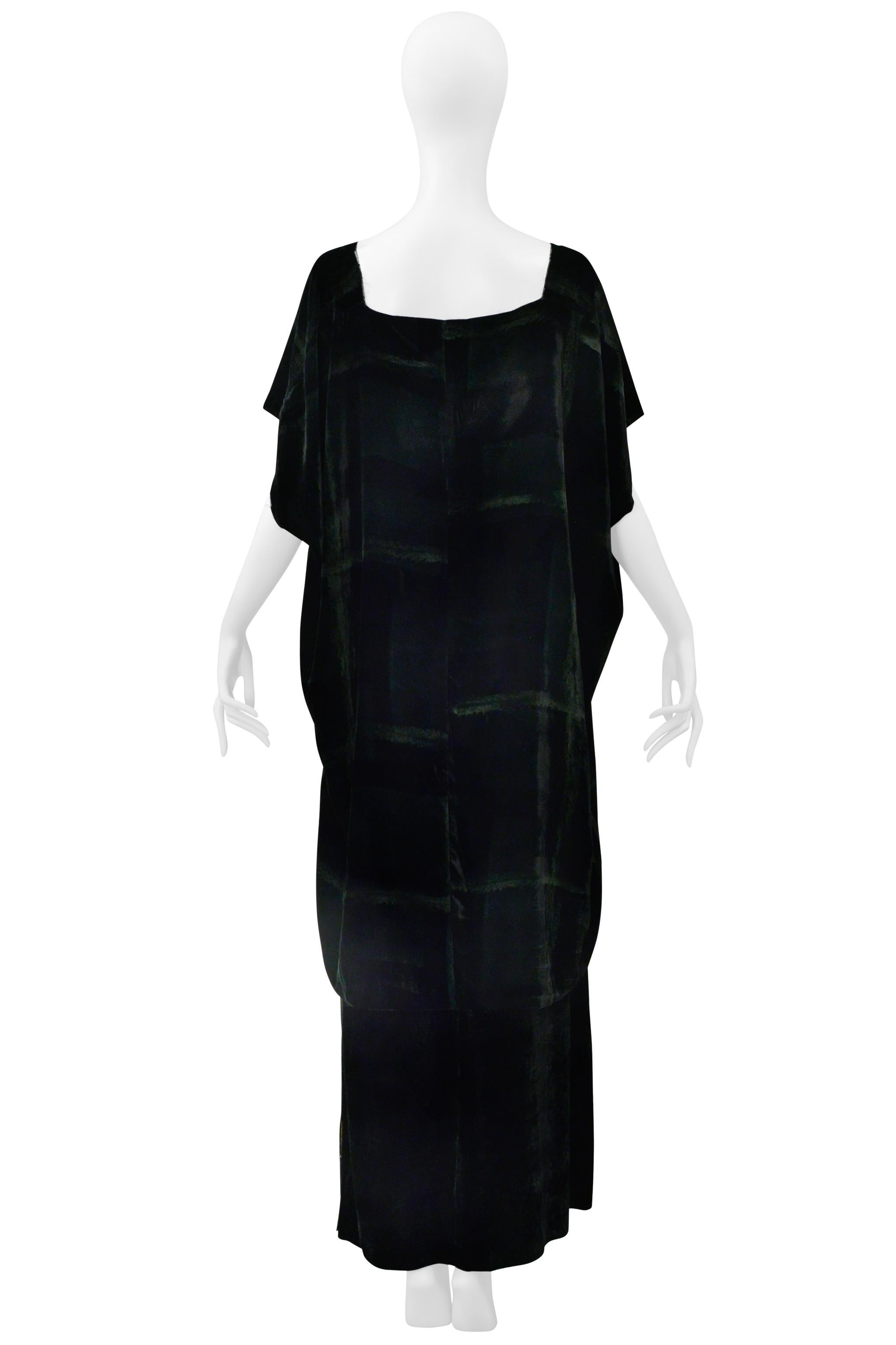 Maison Martin Margiela Terciopelo pintado a mano Maxifalda de terciopelo sobredimensionada&Top 2000 en Excelente estado para la venta en Los Angeles, CA
