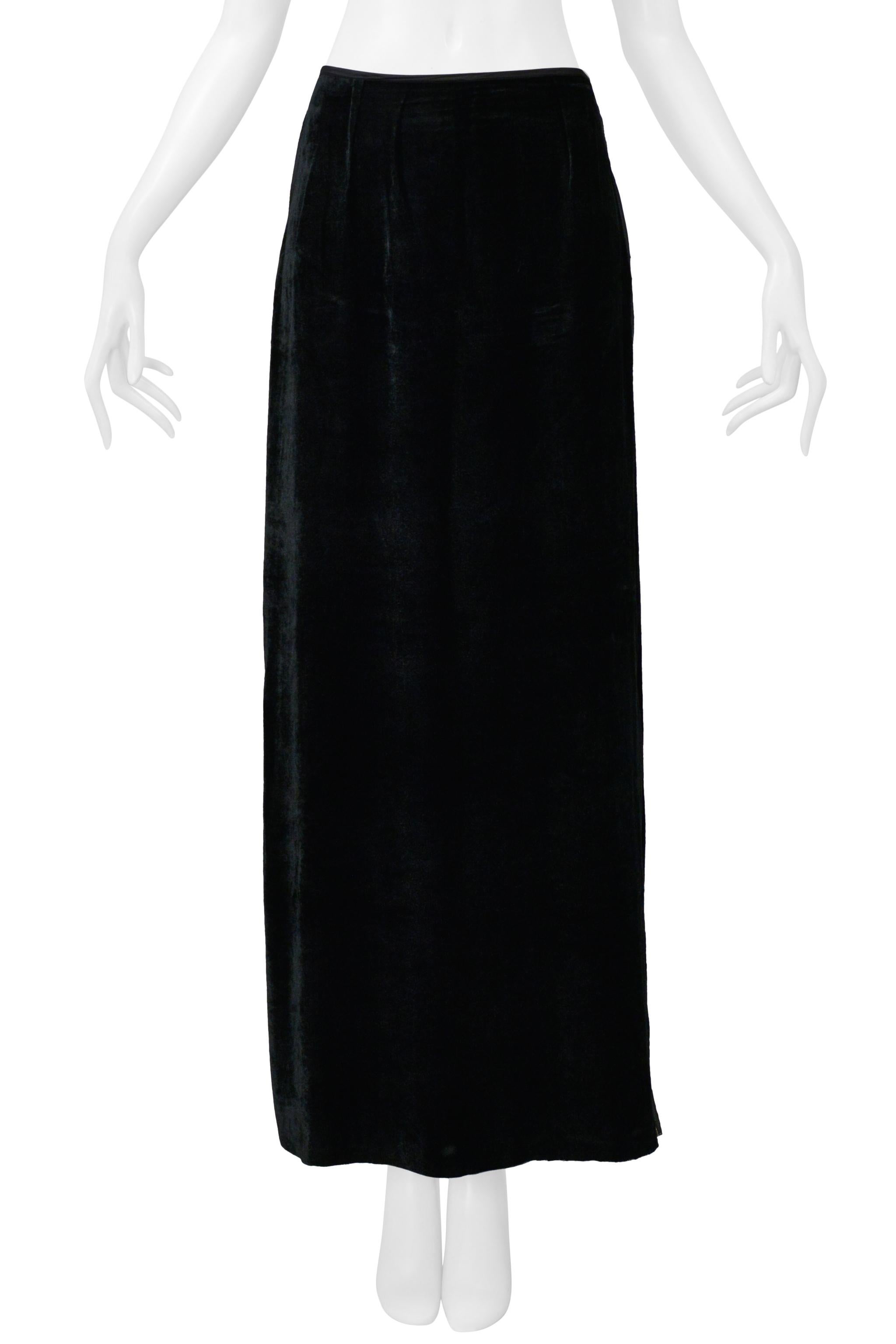 De las mujeres Maison Martin Margiela Terciopelo pintado a mano Maxifalda de terciopelo sobredimensionada&Top 2000 en venta