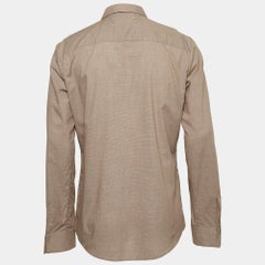 Maison Martin Margiela Houndstooth Light Brown Buttoned-Up Shirt XL