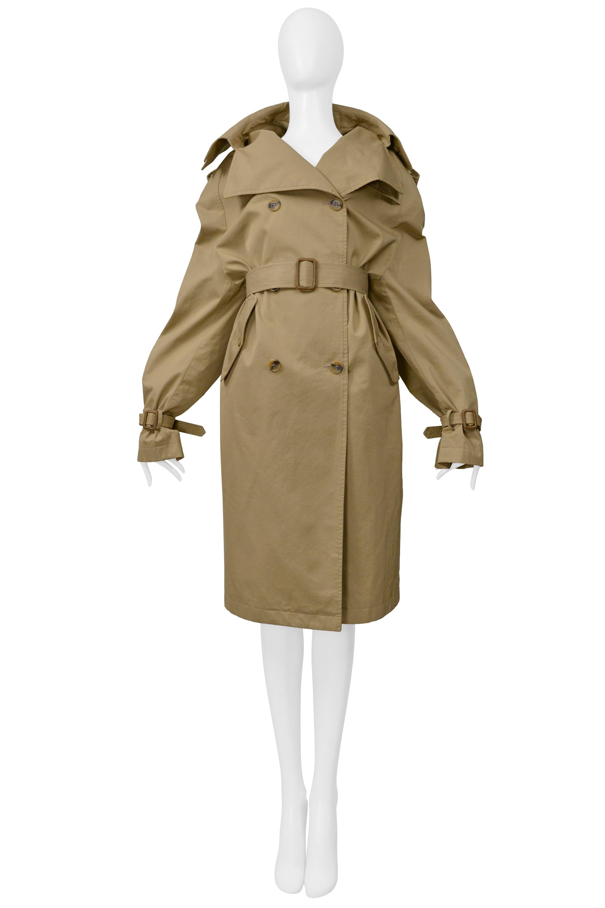 Maison Martin Margiela Iconic Khaki Overhead Trench Coat 2005 For Sale 1