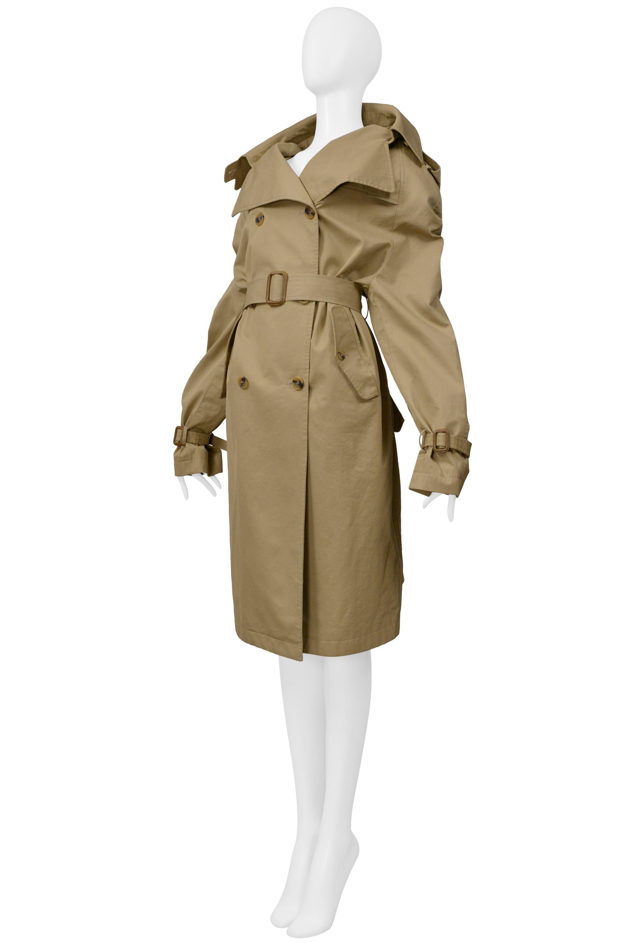 Maison Martin Margiela Iconic Khaki Overhead Trench Coat 2005 For Sale 2