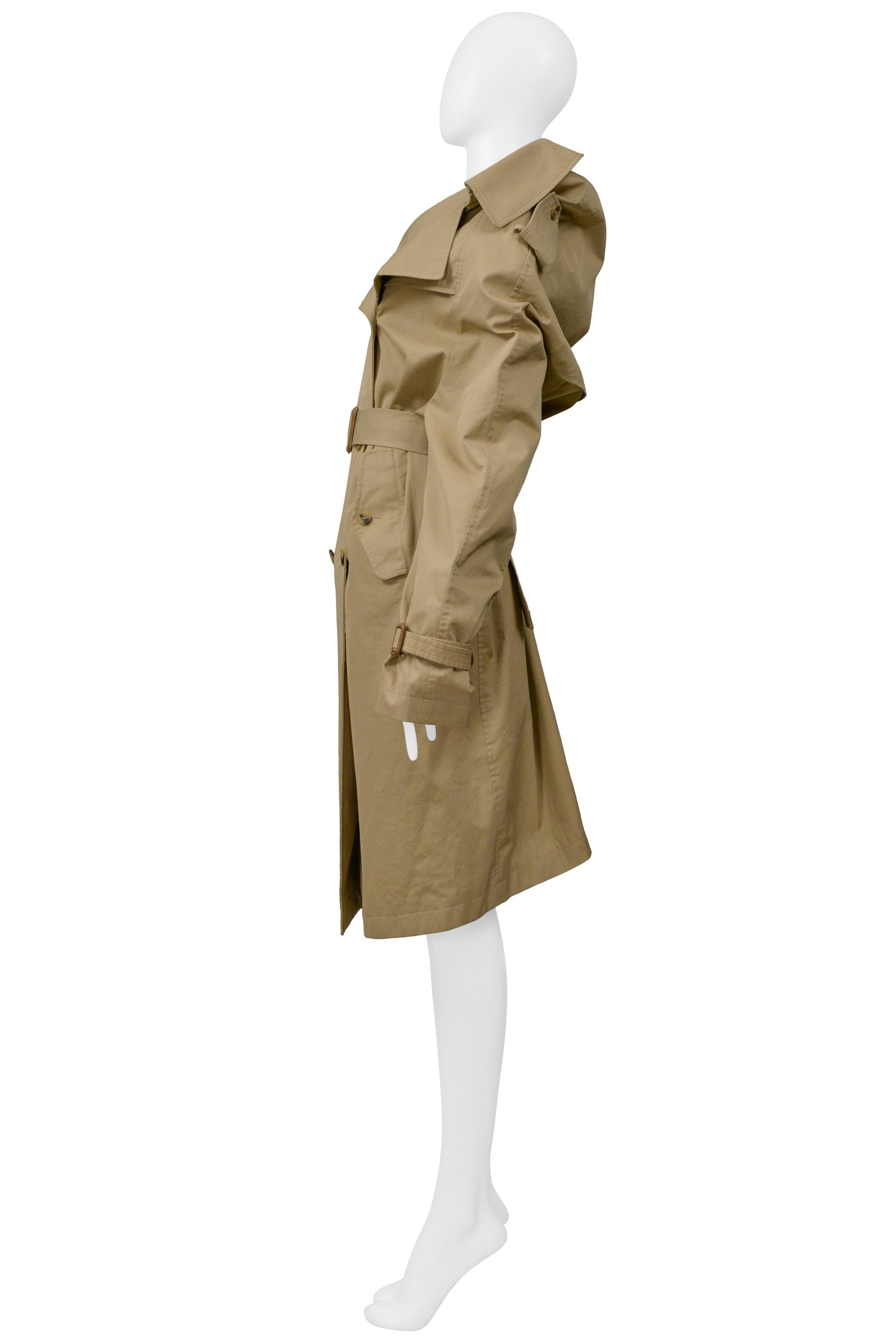 Maison Martin Margiela Iconic Khaki Overhead Trench Coat 2005 For Sale 3
