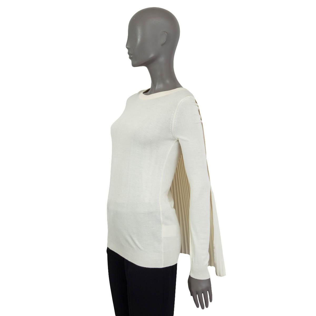 MAISON MARTIN MARGIELA ivory viscose PANELED CAPE Sweater S In Excellent Condition For Sale In Zürich, CH