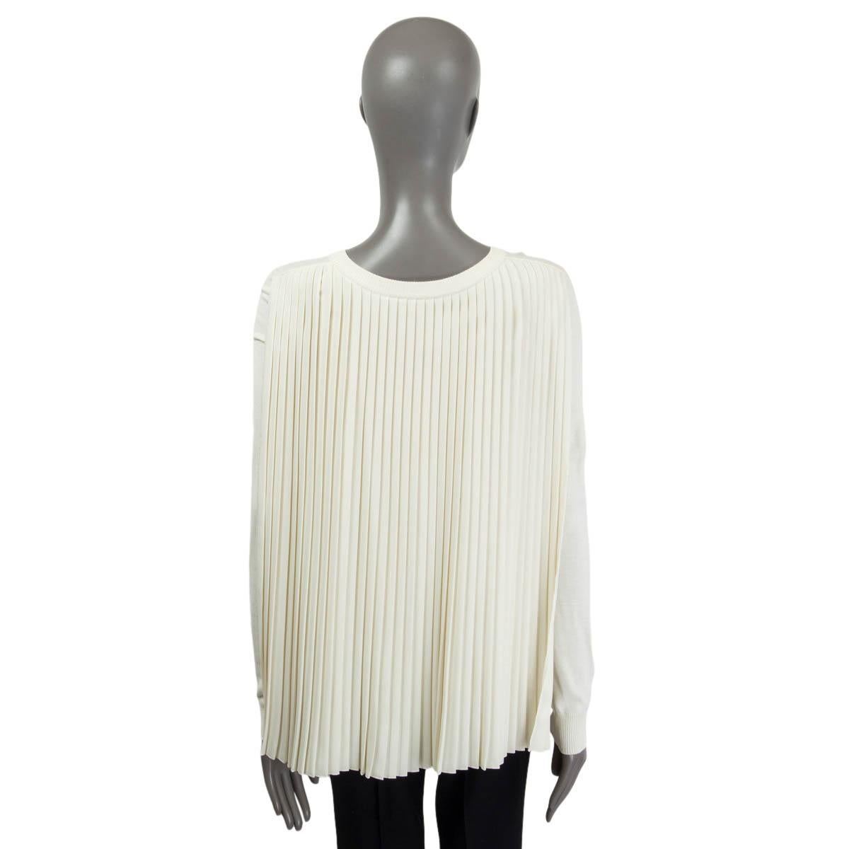 Women's MAISON MARTIN MARGIELA ivory viscose PANELED CAPE Sweater S For Sale