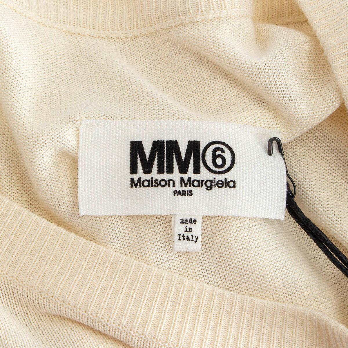 MAISON MARTIN MARGIELA ivory viscose PANELED CAPE Sweater S For Sale 1