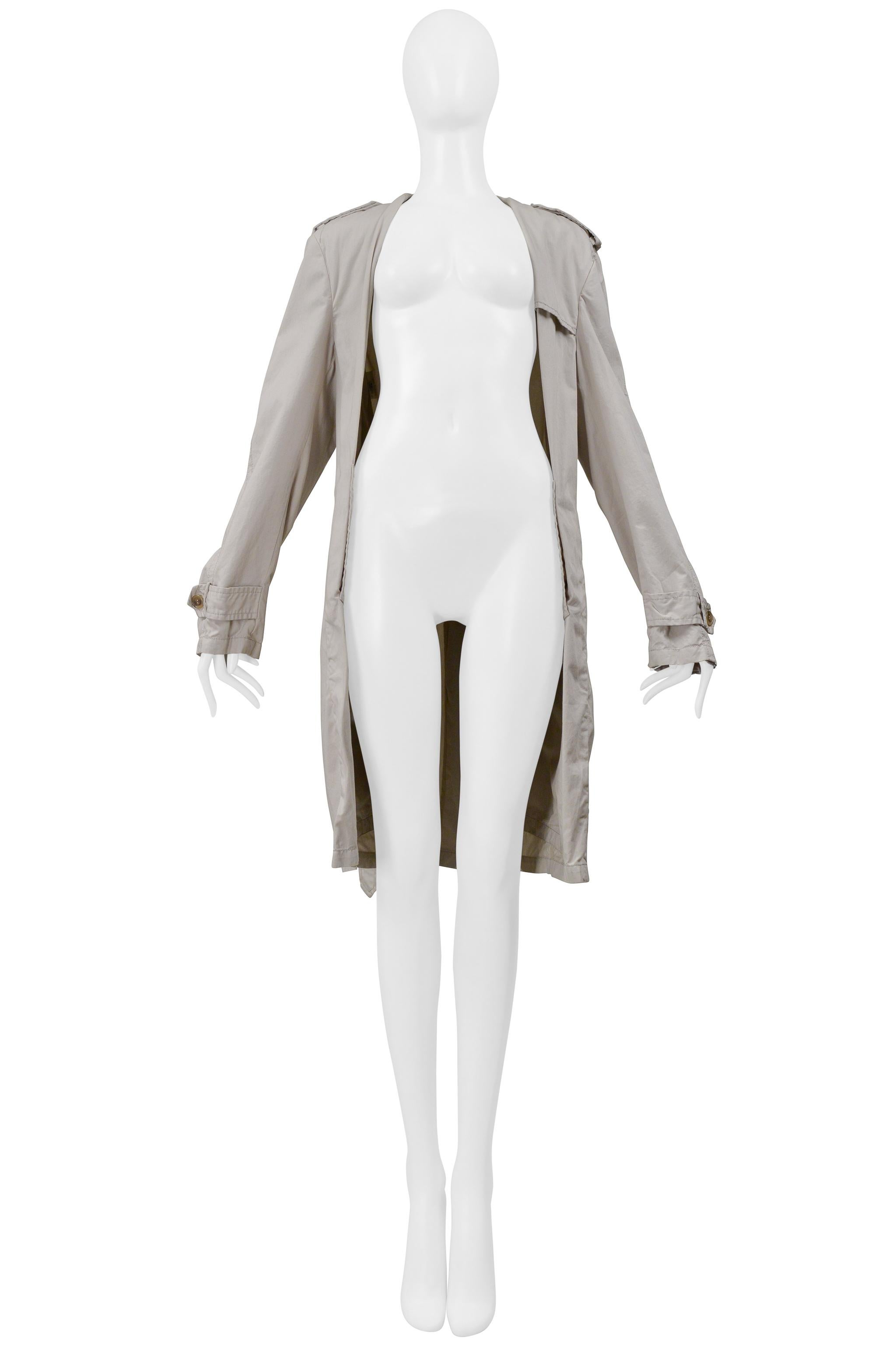 Maison Martin Margiela Manteau trench déconstruit et plié en kaki 2001 en vente 5