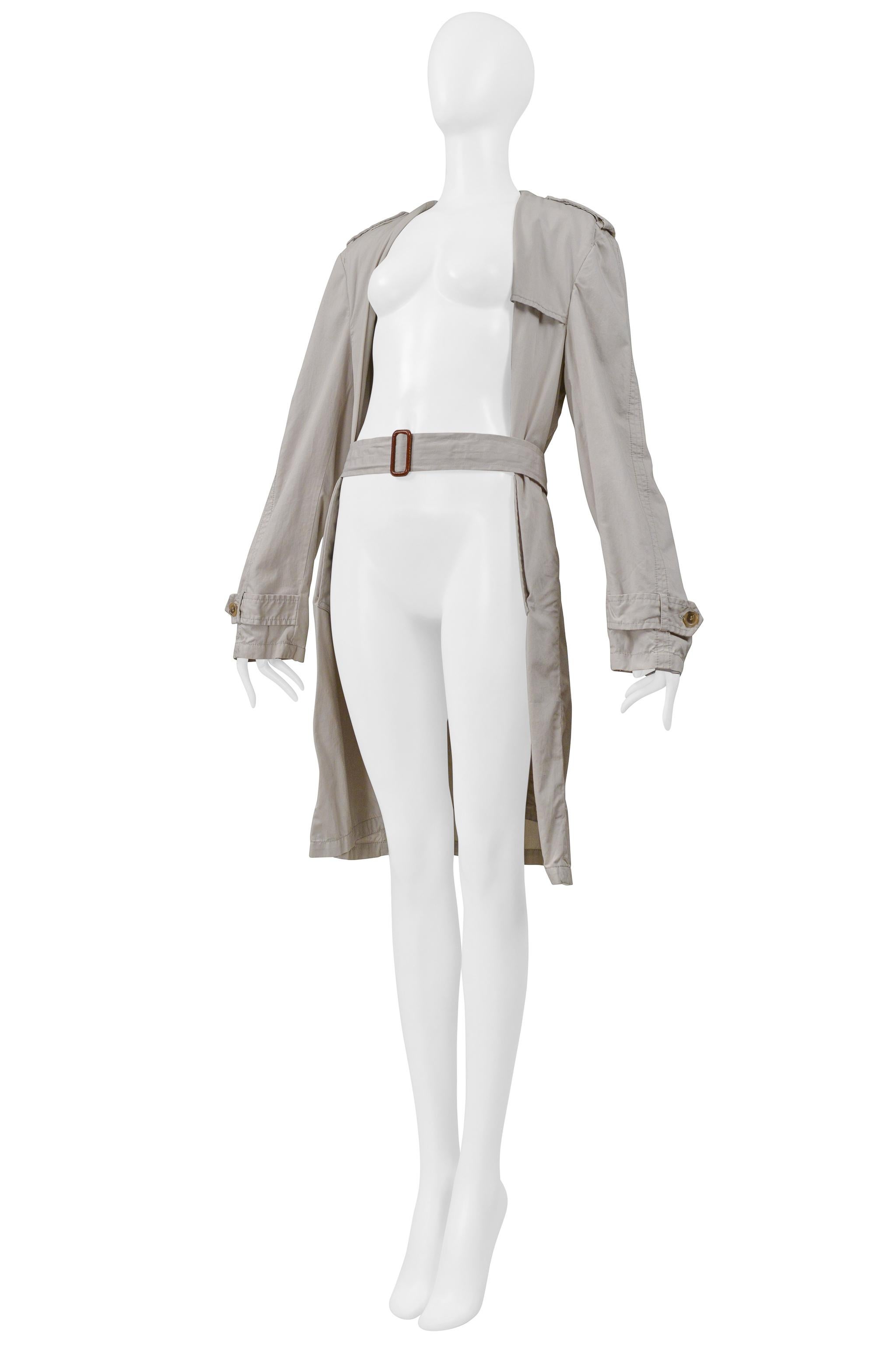 Maison Martin Margiela Manteau trench déconstruit et plié en kaki 2001 en vente 4