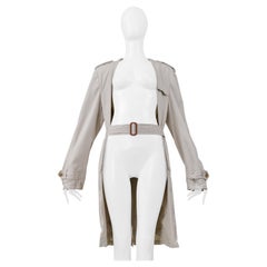 Maison Martin Margiela Manteau trench déconstruit et plié en kaki 2001