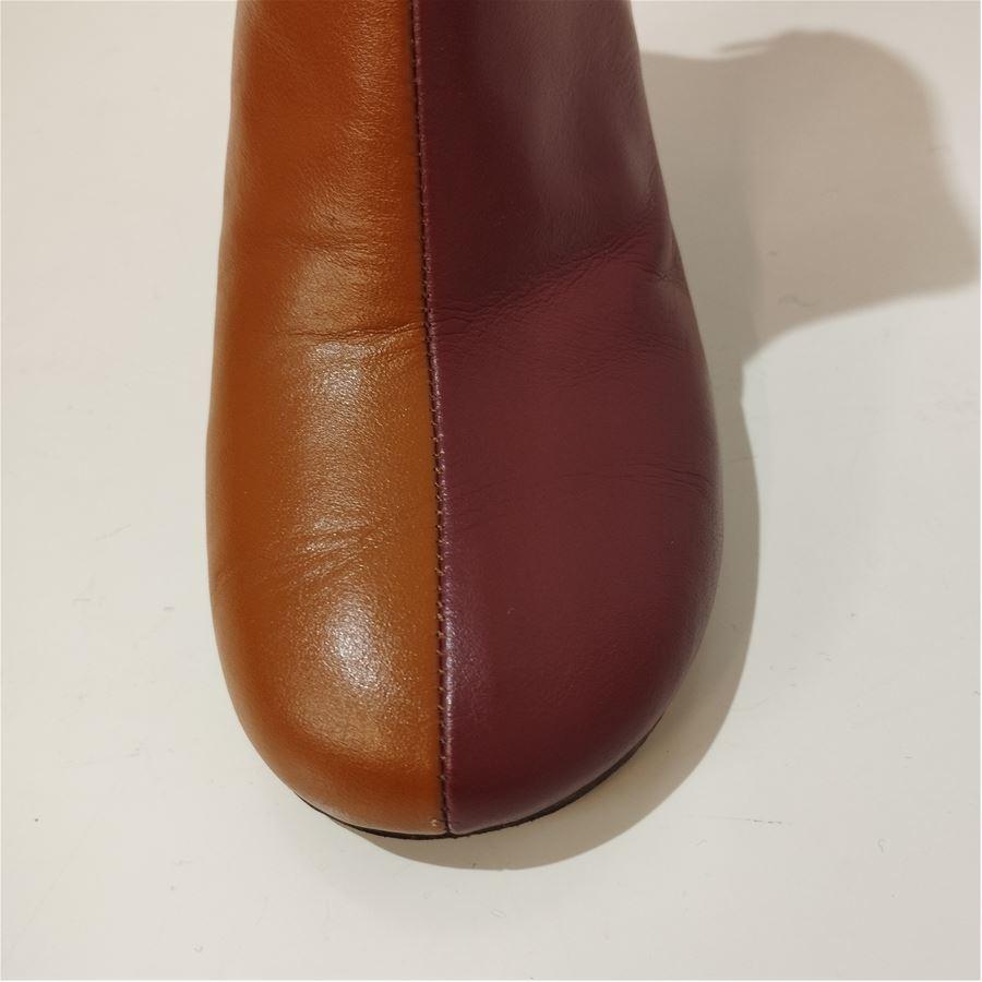 Marrone Maison Martin Margiela Stivali in pelle misura 37 in vendita