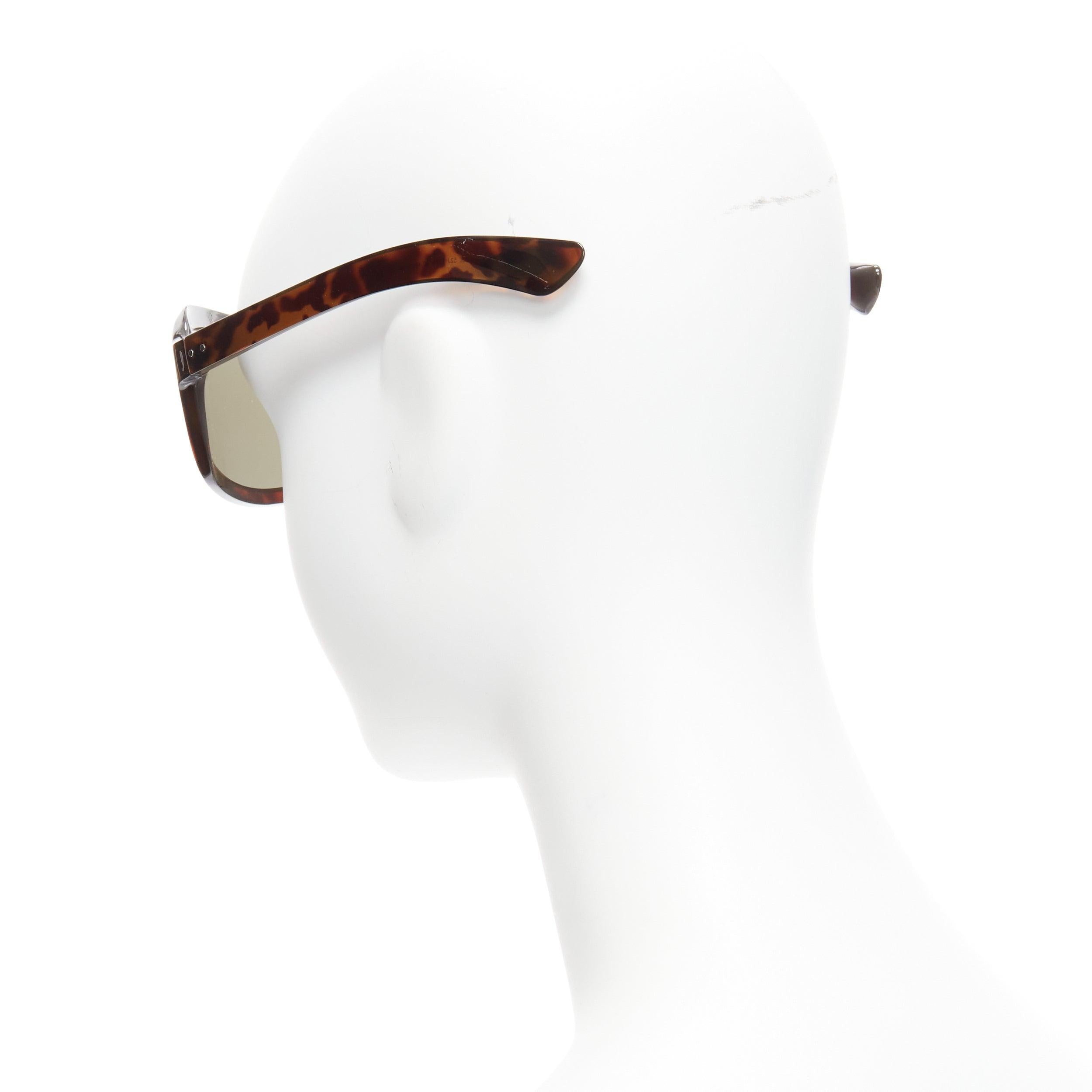 MAISON MARTIN MARGIELA MA3 Incognito brown tortoise shield sunglasses 1