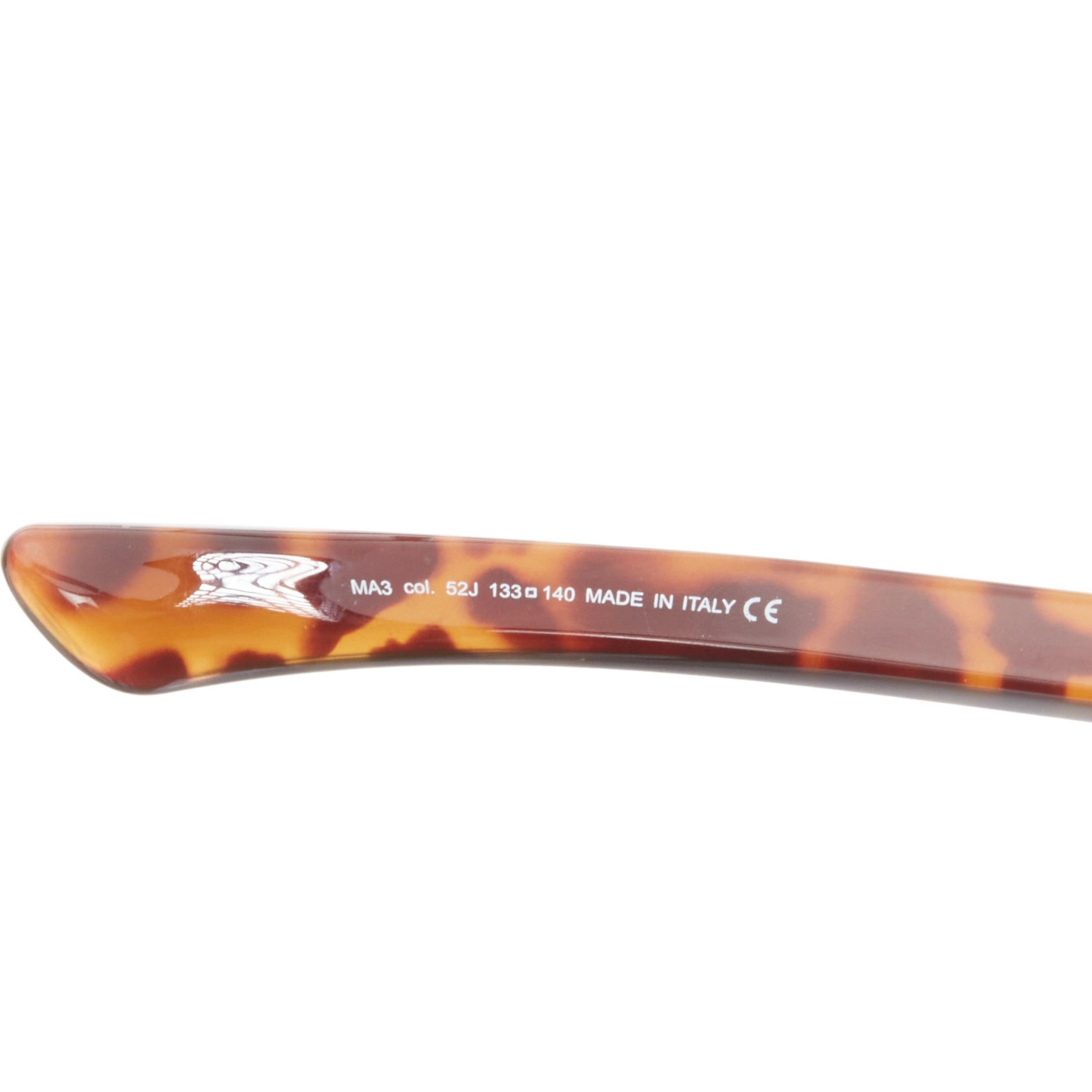 MAISON MARTIN MARGIELA MA3 Incognito brown tortoise shield sunglasses 3