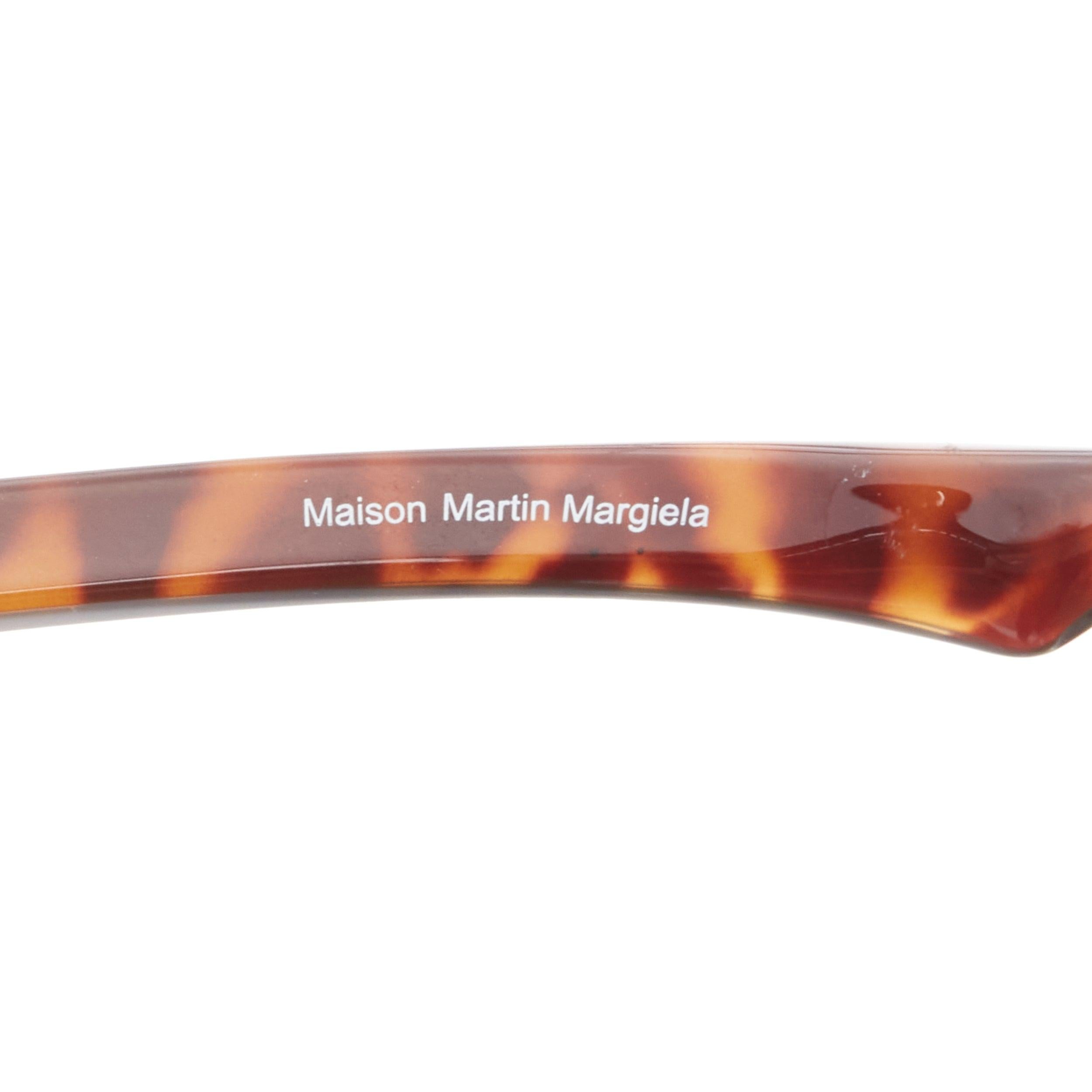 MAISON MARTIN MARGIELA MA3 Incognito brown tortoise shield sunglasses 4