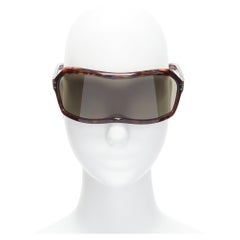 MAISON MARTIN MARGIELA MA3 Incognito brown tortoise shield sunglasses