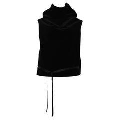 Maison Martin Margiela Margiela Artisanal Black Velvet Top