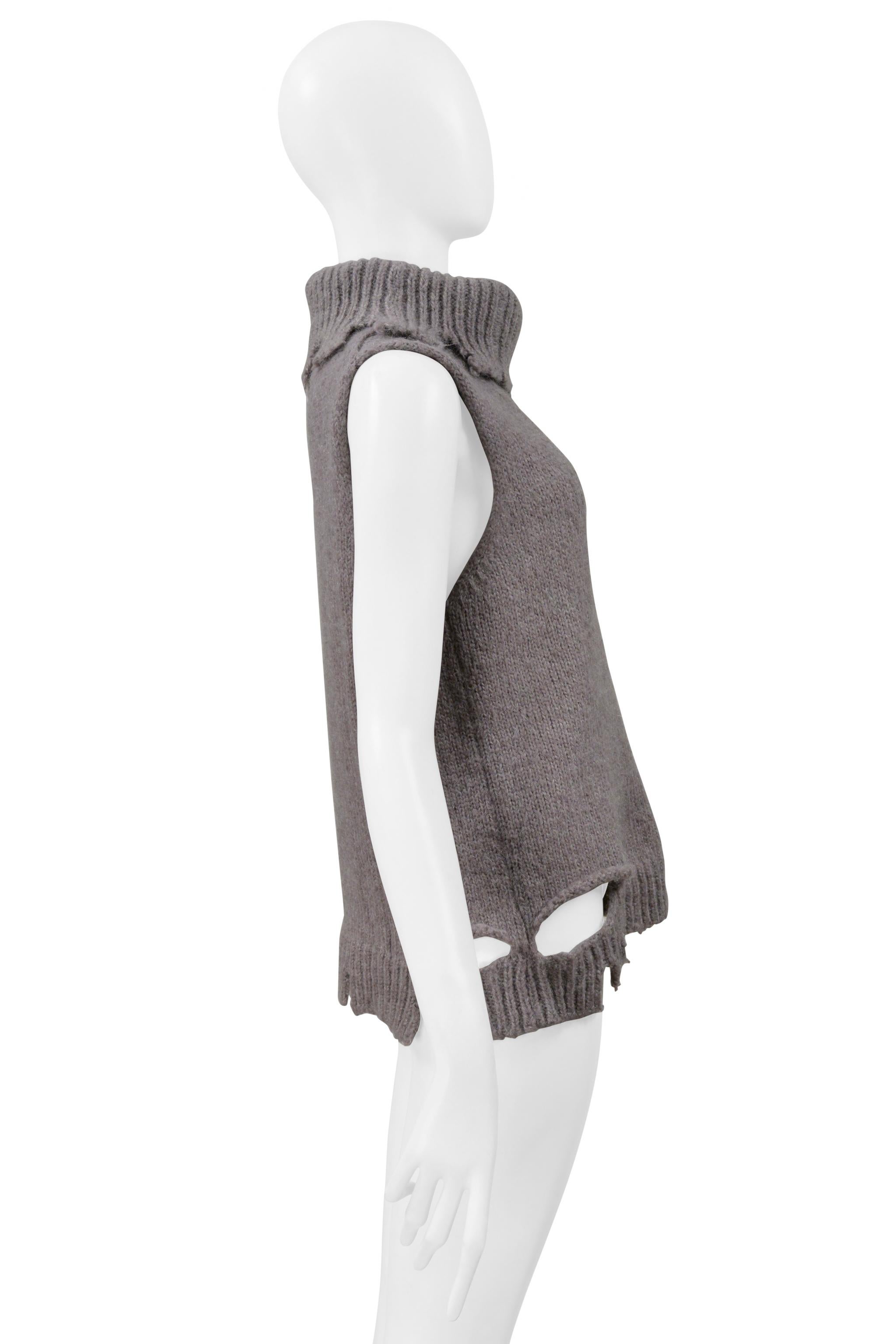 Maison Martin Margiela Mauve Pull déconstruit à col montant 2001 en vente 3
