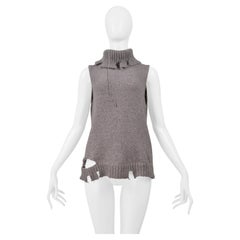 Maison Martin Margiela Jersey deconstruido malva con cuello alto 2001