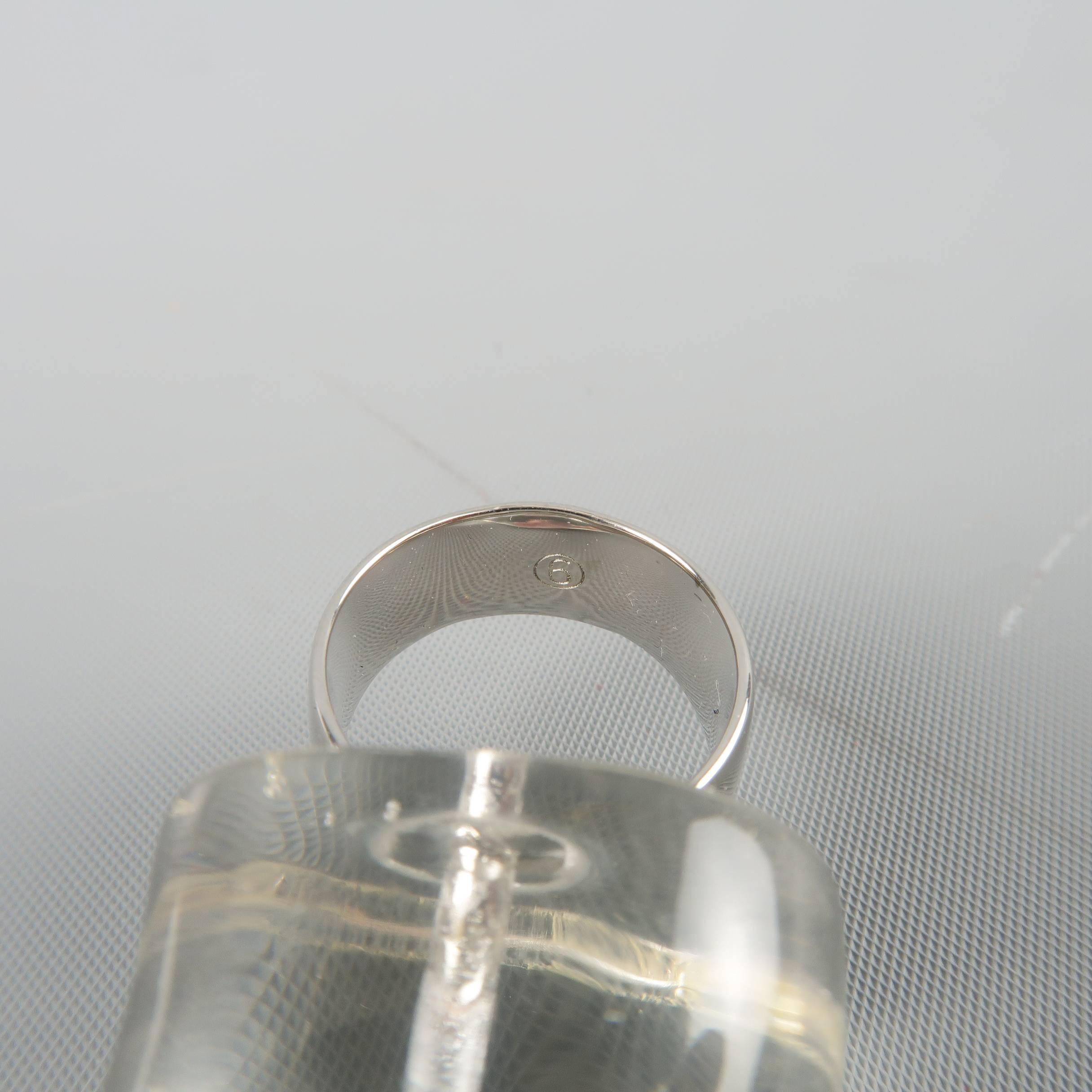 MAISON MARTIN MARGIELA MM6 6.5 Silver Tone Clear Ice Cube Ring In Excellent Condition In San Francisco, CA