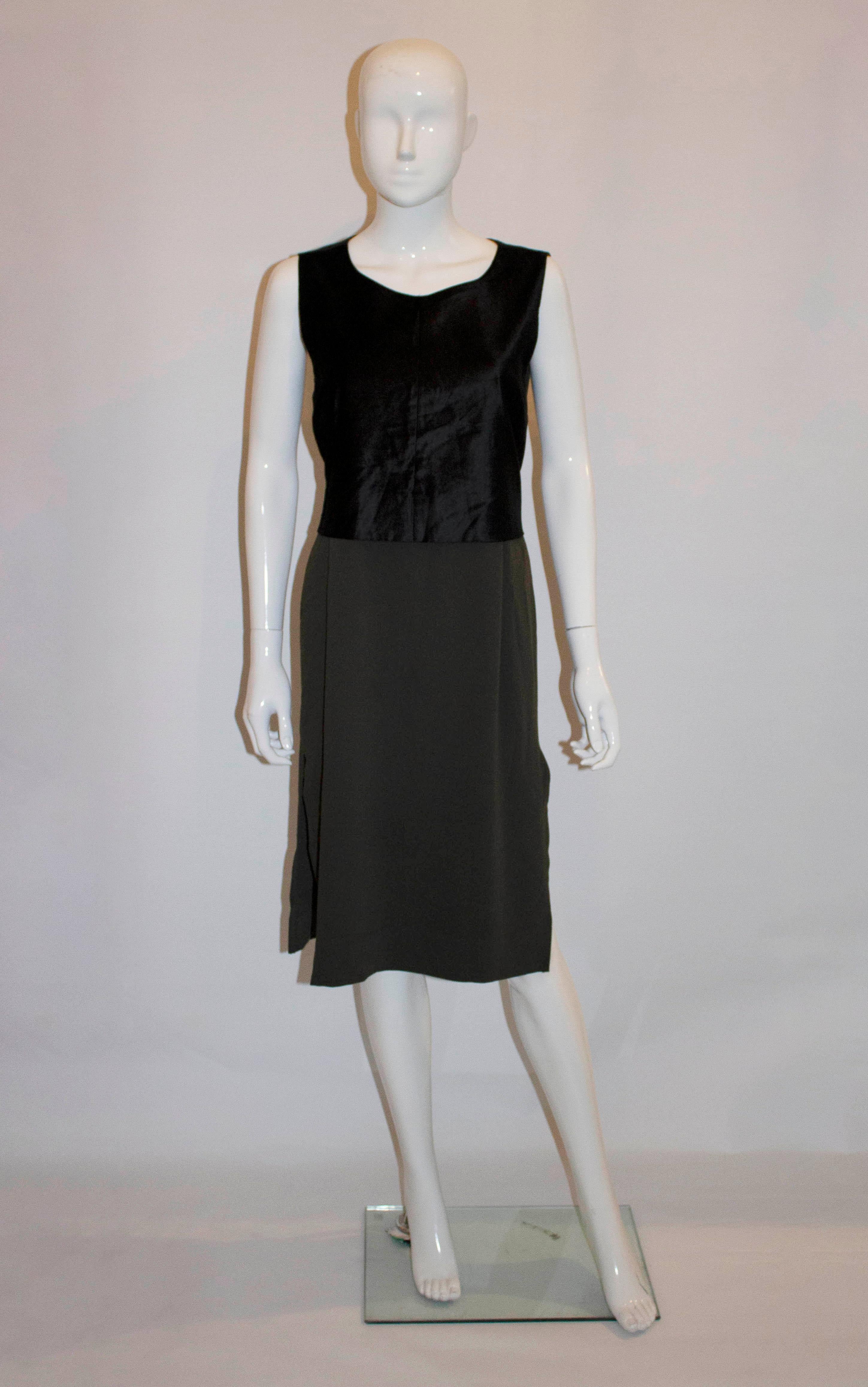 Maison Martin Margiela MM6 Khaki and Black Dress For Sale 1