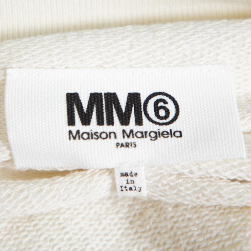 Maison Martin Margiela MM6 Off White  Pleated Panel Detail Sweater Dress S 1