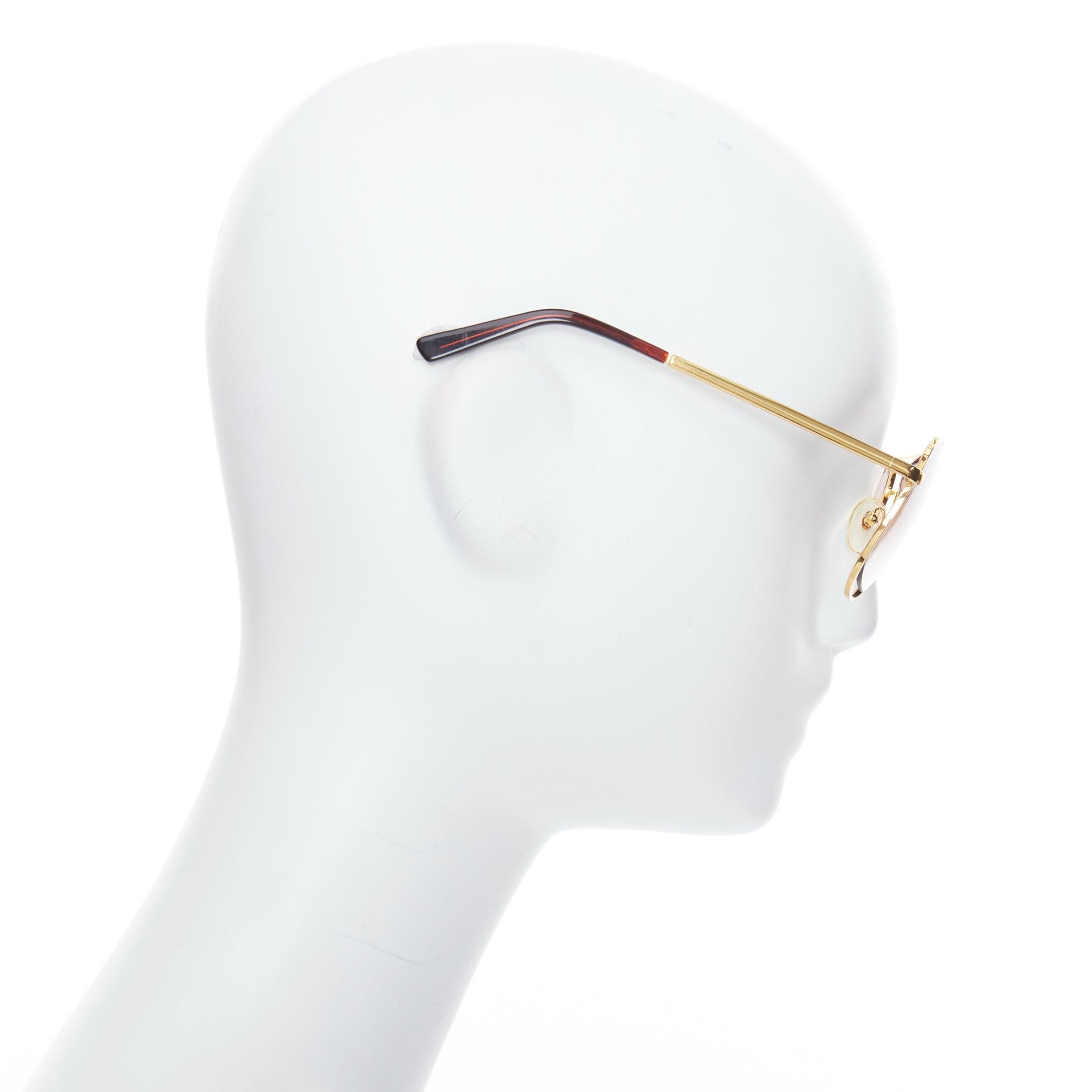 MAISON MARTIN MARGIELA MYKITA MMM02G gold cut out aviators In Good Condition In Hong Kong, NT