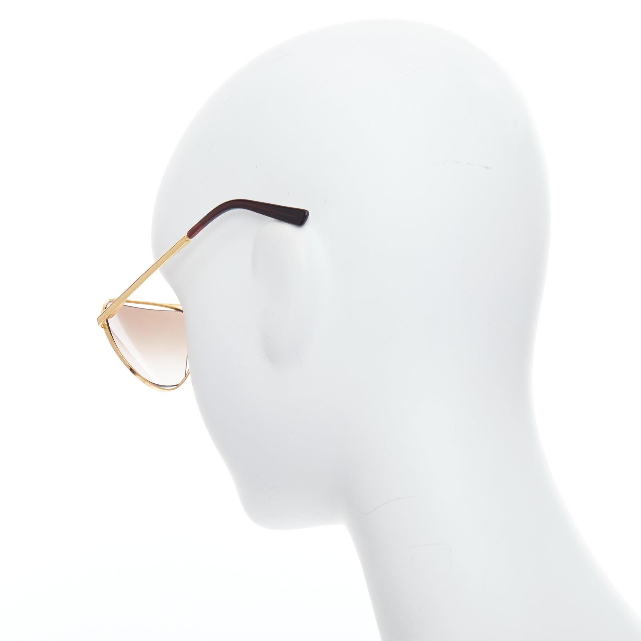 Women's MAISON MARTIN MARGIELA MYKITA MMM02G gold cut out aviators