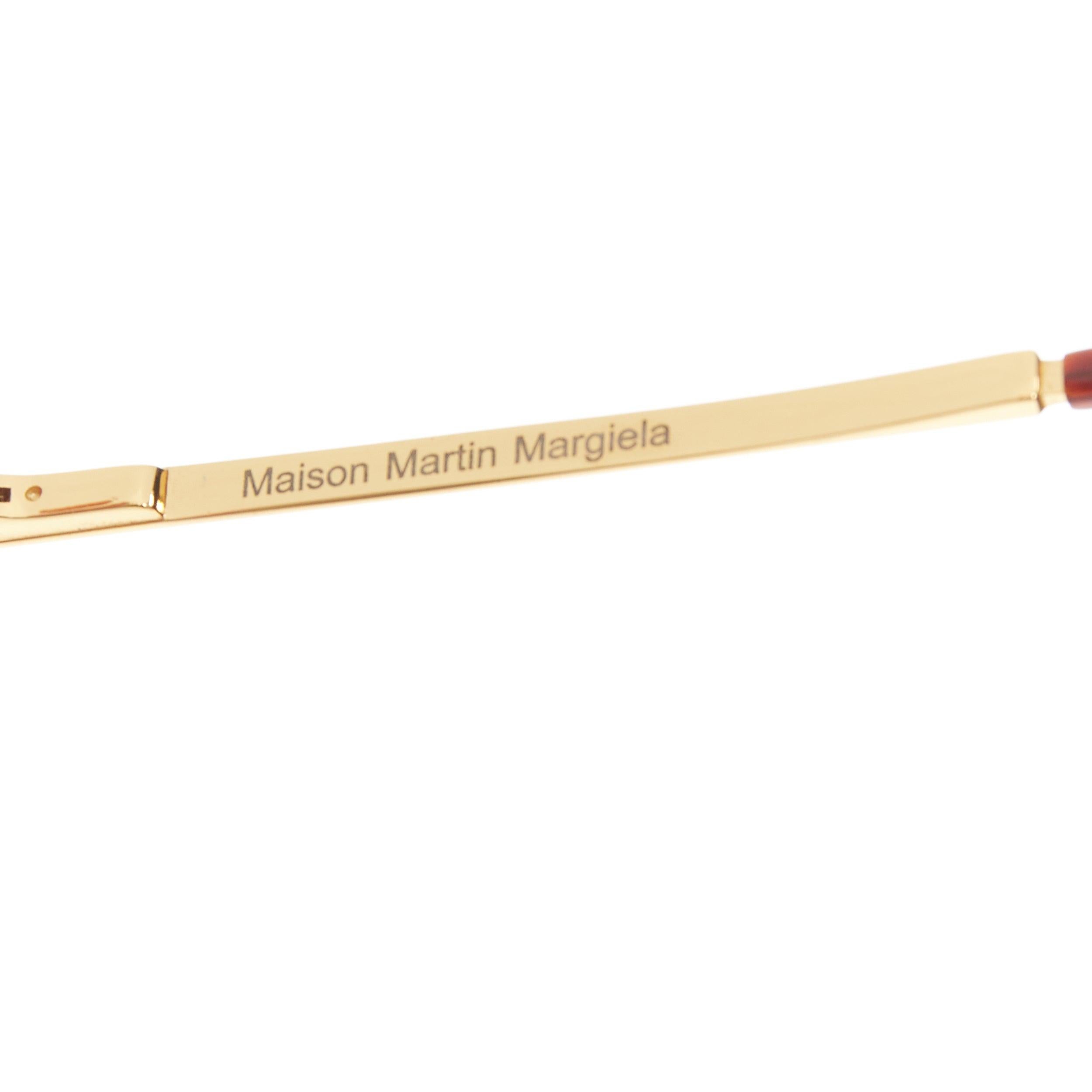 MAISON MARTIN MARGIELA MYKITA MMM02G gold cut out aviators 3