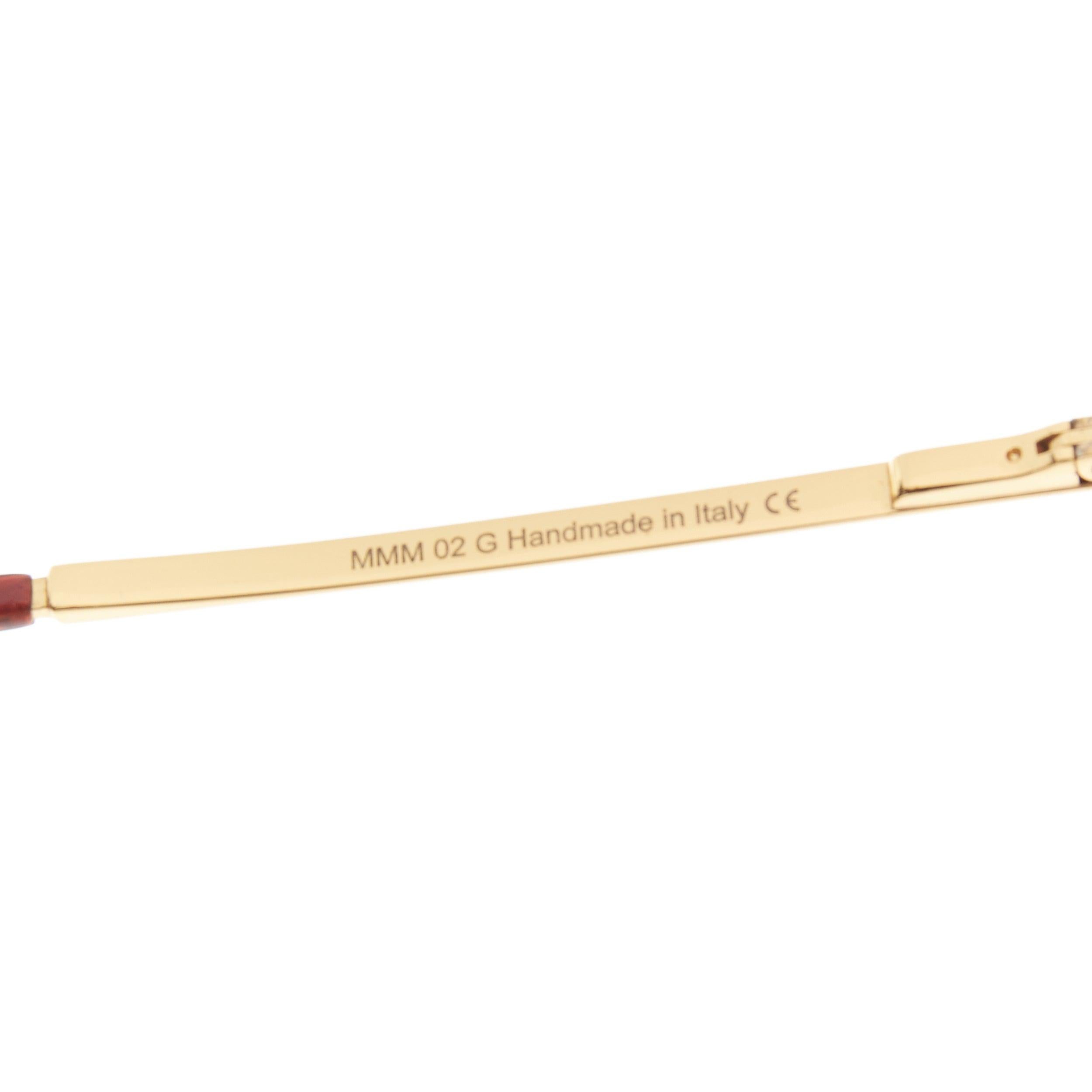 MAISON MARTIN MARGIELA MYKITA MMM02G gold cut out aviators 4