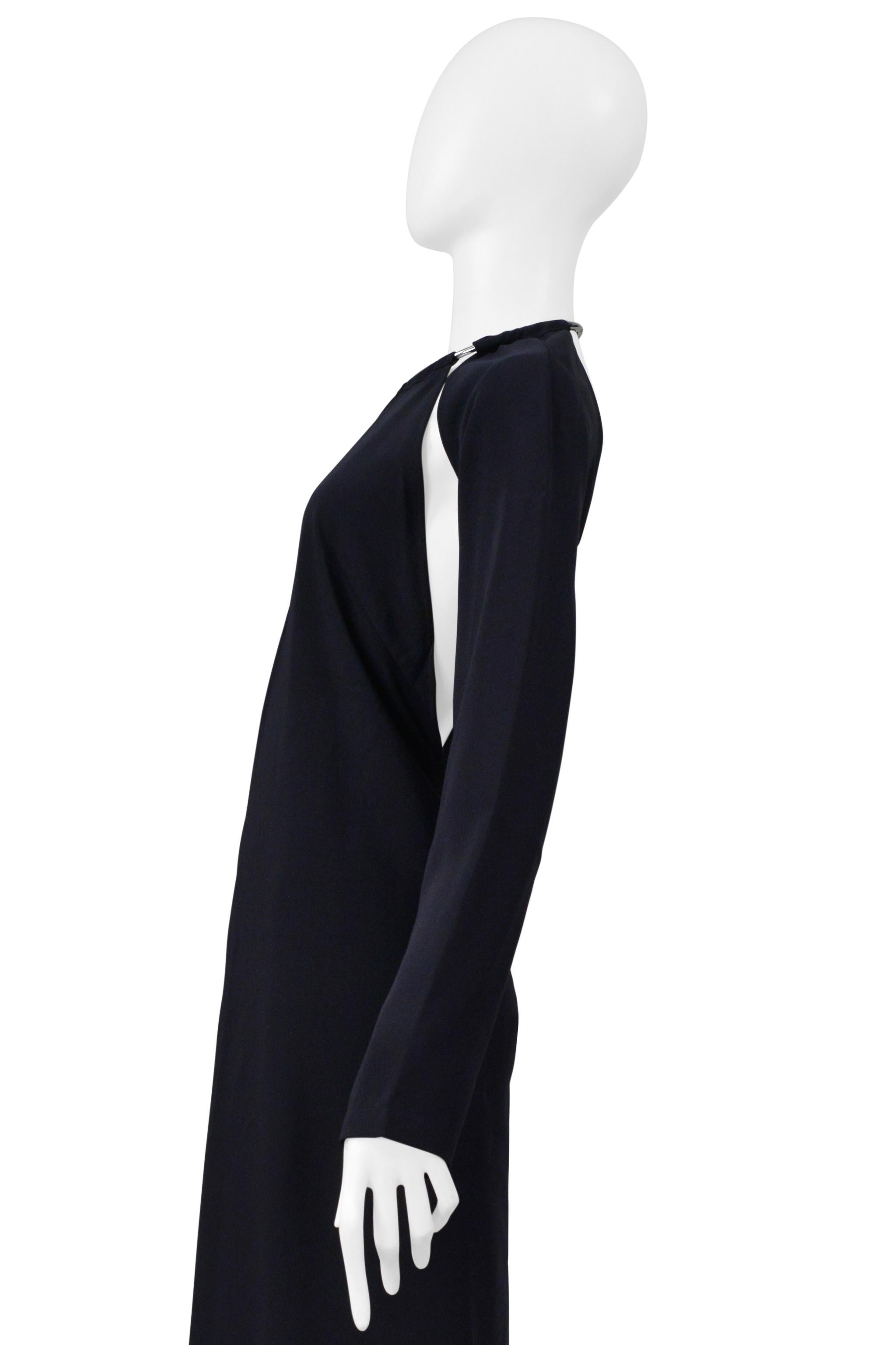 Maison Martin Margiela Navy - Robe dos nu avec col en métal et découpe 2000 Pour femmes en vente