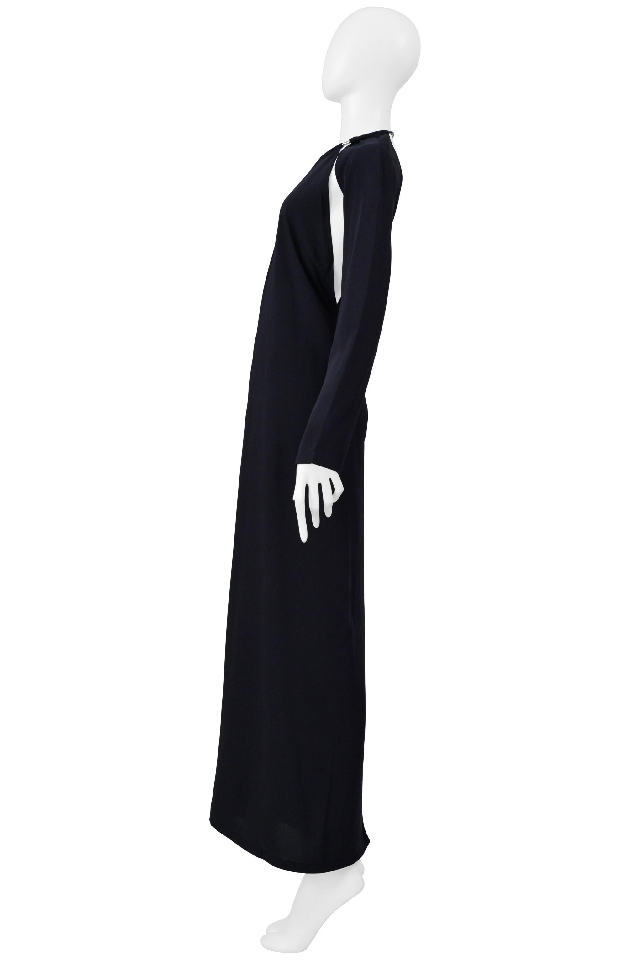 Maison Martin Margiela Navy - Robe dos nu avec col en métal et découpe 2000 en vente 1