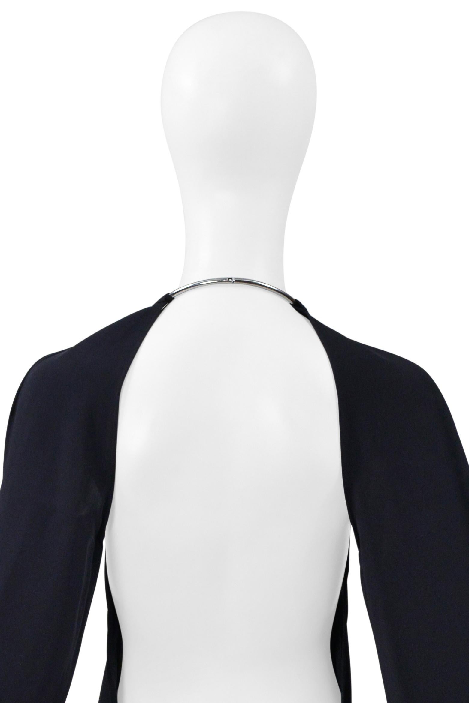 Maison Martin Margiela Navy - Robe dos nu avec col en métal et découpe 2000 en vente 3