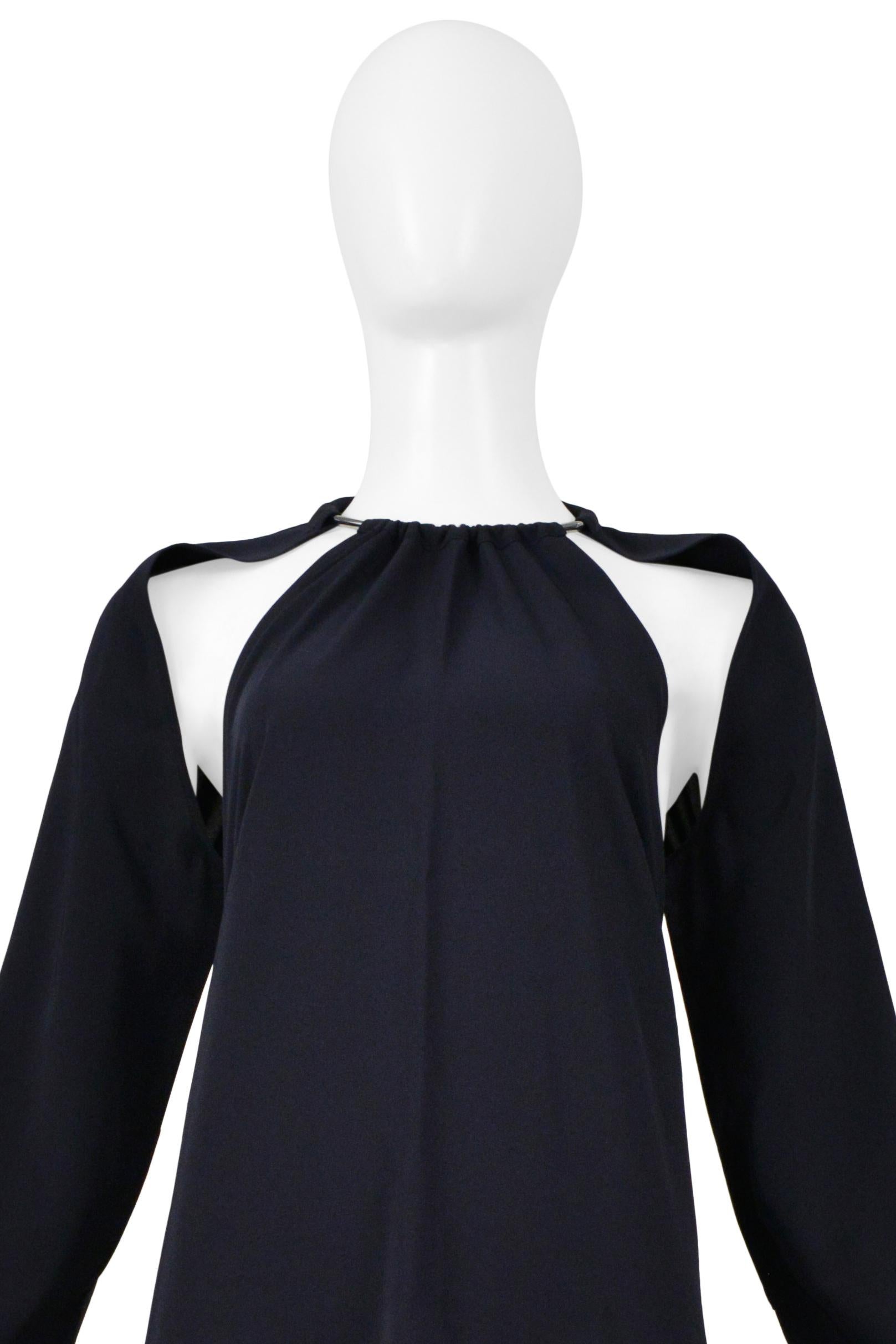 Maison Martin Margiela Navy - Robe dos nu avec col en métal et découpe 2000 en vente 4