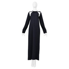Maison Martin Margiela Navy - Robe dos nu avec col en métal et découpe 2000