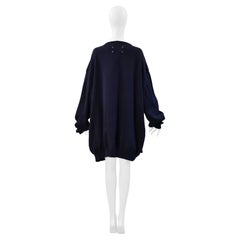 Maison Martin Margiela Navy Blue Oversized Cardigan Sweater Ss 2000