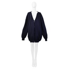Maison Martin Margiela Marineblauer übergroßer Cardigan Pullover Ss 2000