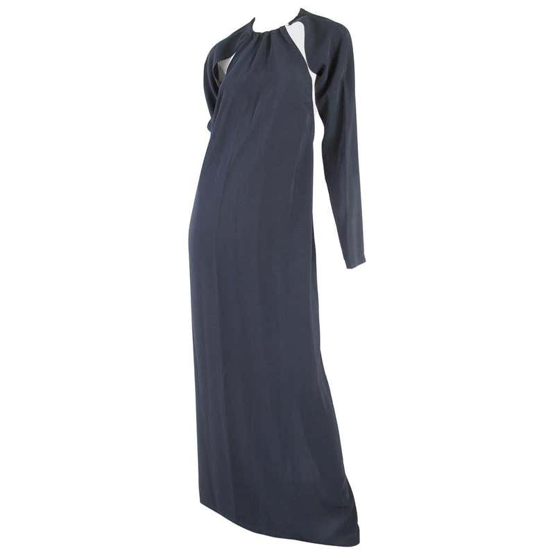 Oscar de la Renta Black Evening dress with Cut Outs For Sale at 1stDibs ...