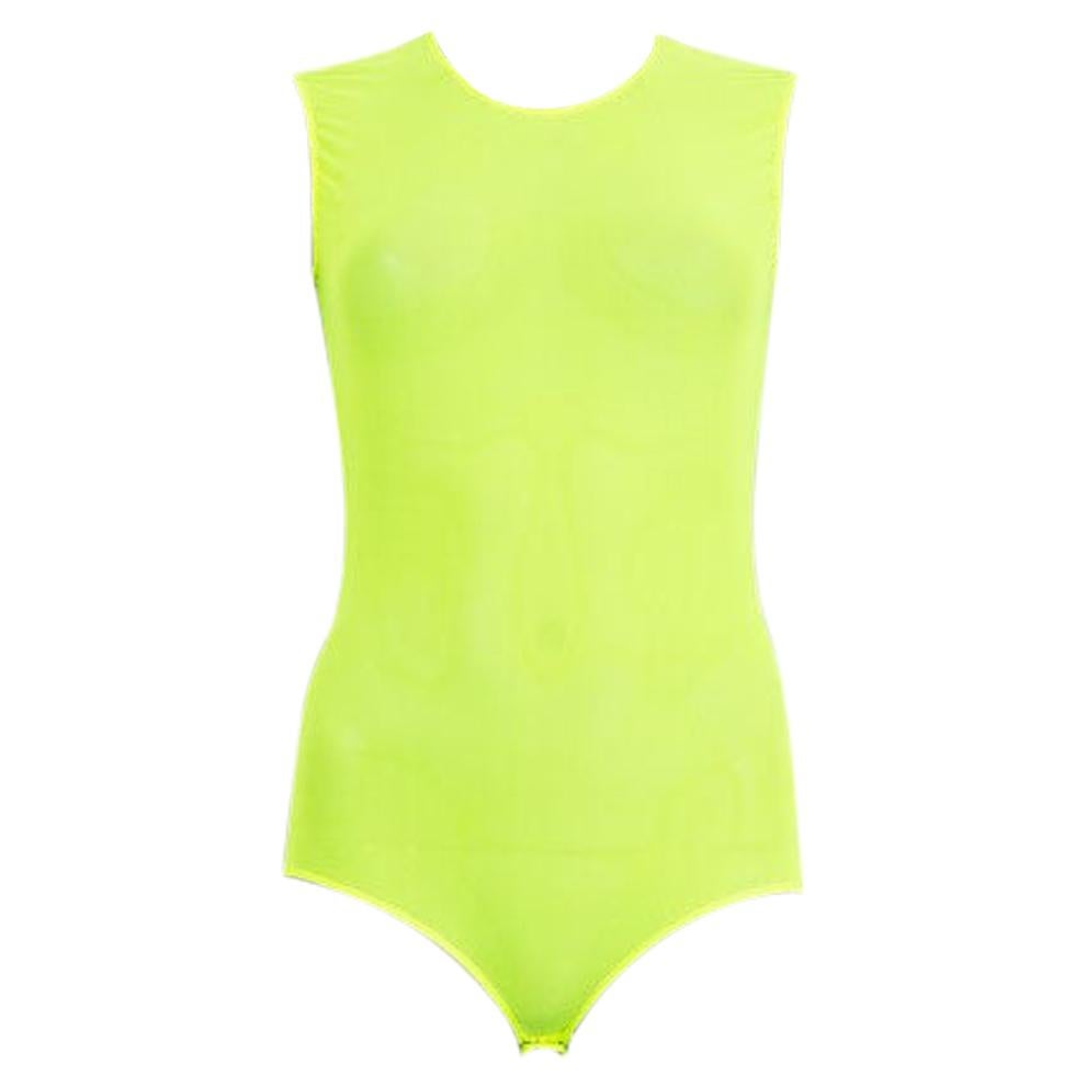 neon yellow leotard