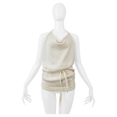 Maison Martin Margiela Off White Knit Wrap Halter Top 2000