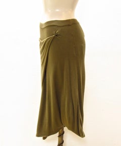 Maison Martin Margiela Olive Wrap Front Skirt