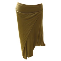 Maison Martin Margiela Olivfarbener Wickelrock