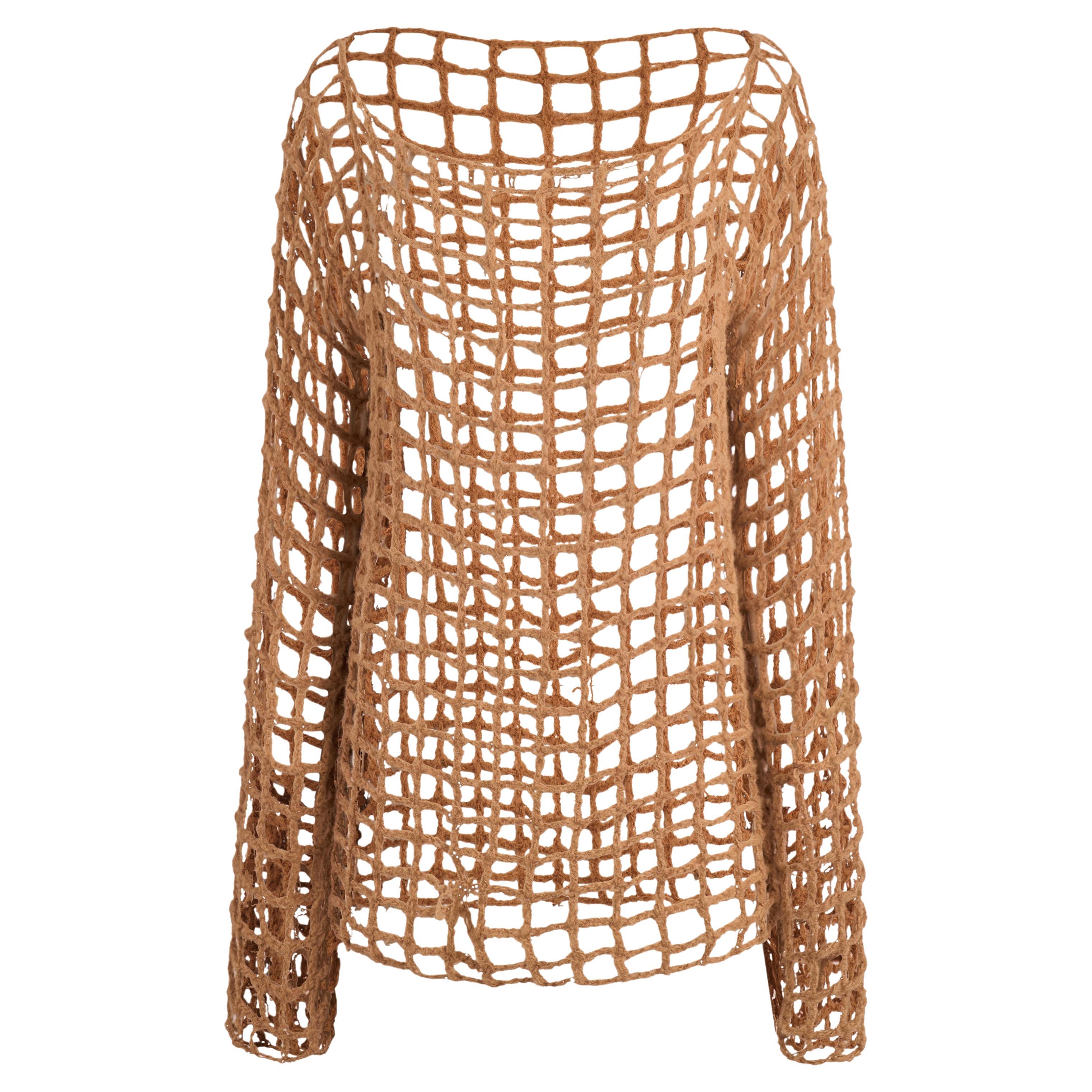 Maison Martin Margiela Open-Weave Net Knit Jumper For Sale