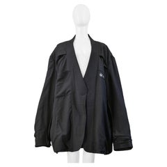 Maison Martin Margiela Veste de tailleur gris bleu surdimensionnée Aw 2000